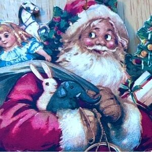 Vintage 1985 Merrimack Googly Wiggle  Eyes 8” Santa Clause Ornament.